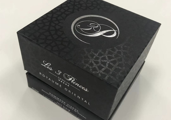 Chine Boîte-cadeau noir mat de carton avec l'emballage crème facial cosmétique de bouteille de parfum de couvercles fournisseur