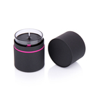 La bougie ronde noire adaptée aux besoins du client enferme dans une boîte l'impression UV de stratification mate