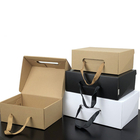 Boîte ondulée de empaquetage de poignée de boîte-cadeau de papier d'impression faite sur commande de luxe