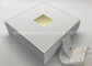 Petits/grands boîte-cadeau blancs simples de carton avec le ruban de couvercles cintrent l'estampillage chaud de feuille d'or fournisseur